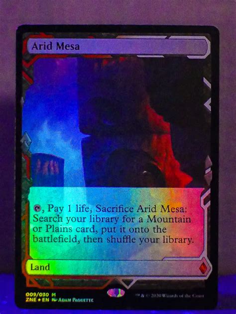 Foil Arid Mesa From Zendikar Rising Expedition Mtg Proxy