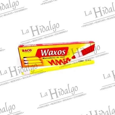 Marcador De Cera Baco Waxos C Pz Amarillo La Hidalgo