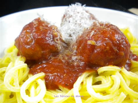 Spaghetti Aux Boulettes De Viande Litalienne Les D Lices De Mimm