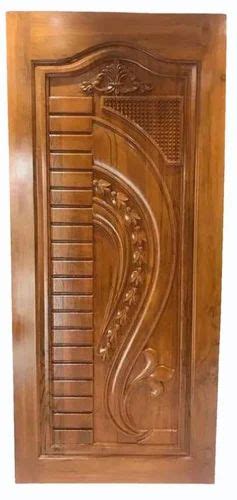 Brown Interior Pinewood Wooden Door For Home Size Dimension 6x3 Ft