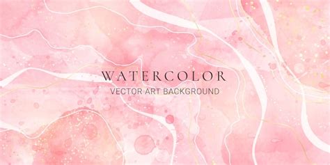 Fond Aquarelle Liquide Rose Rose Avec Des Points Dor S Royal Blush