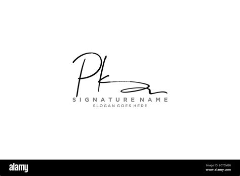 Pk Letter Signature Logotipo Plantilla Dise O Elegante Logo Firma