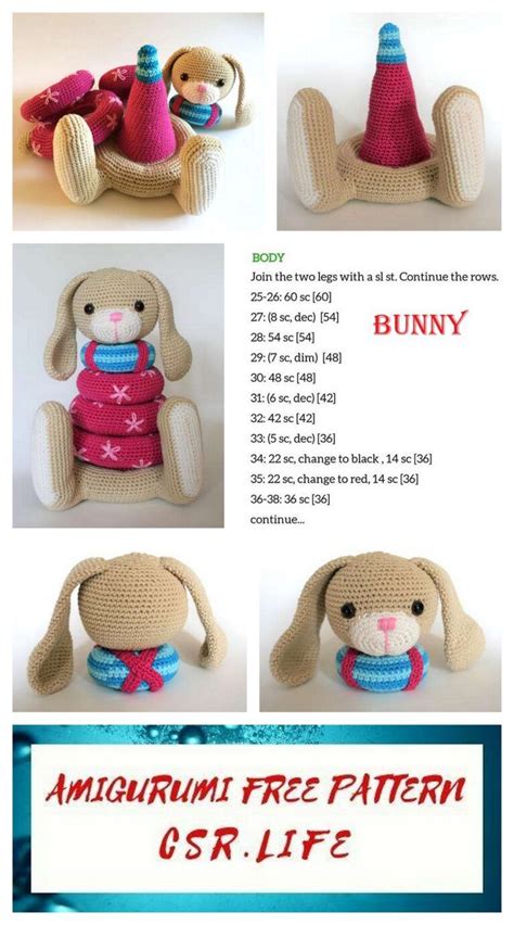 Stacking Bunny Amigurumi Free Pattern Csr Life Crochet Lovey Free