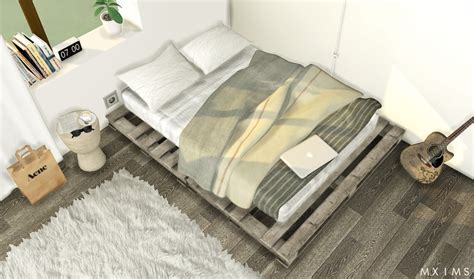 My Sims 4 Blog: Pallet Floor Bed, Blanket and Pillows by MXIMS