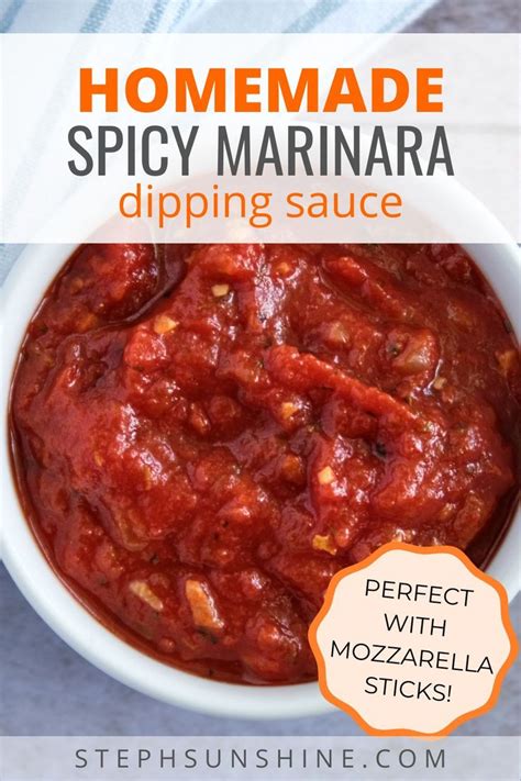 Spicy Marinara Dipping Sauce Recipe Marinara Sauce Homemade Spicy Dipping Sauce Spicy