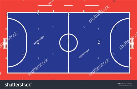 Futsal Court Field Top View Proper Stock Vector Royalty Off