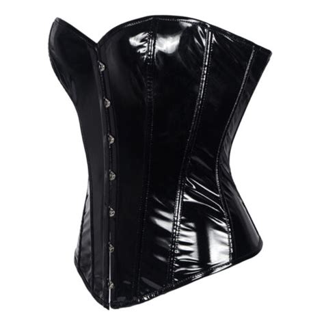 Women S Pvc Steel Boned Short Underbust Corset Heavy Duty Waist Trainer