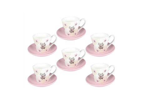 PORCELAN SET ZA KAFU 180 ML ROZE CVET 6 1RXG N22999D Domod Ba