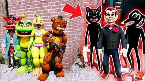 All Animatronics Vs Slappy And Cartoon Cat And Dog Gta 5 Mods Fnaf