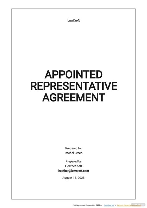 Free Free Sales Representative Agreement Template Google Docs Word