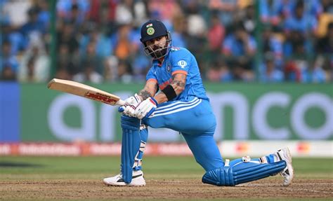 Virat Kohli Brings Out A Rare Sweep For A Boundary