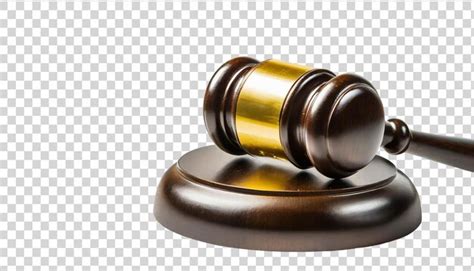 Premium PSD Wooden Judge Gavel Isolated On Transparent Background