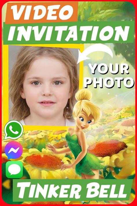 Tinker Bell Invitation Video Imessage Whatsapp Tinkerbell