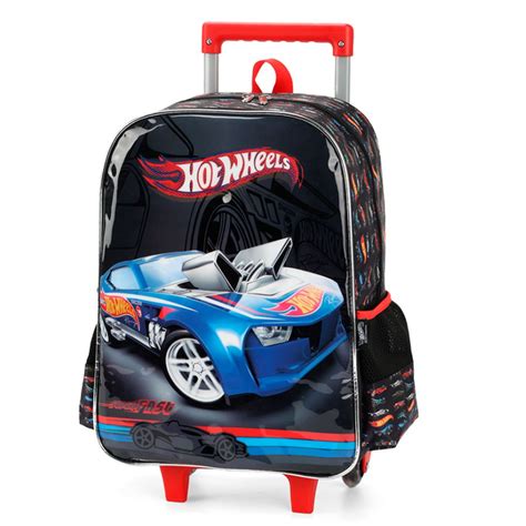 Kit Mochila De Rodinhas Hot Wheels Lancheira T Rmica Preto Shop Macrozao