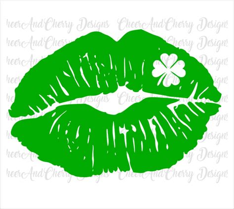 St Patricks Lips Svg Files For Cricut Silhouette Iron On St Patricks