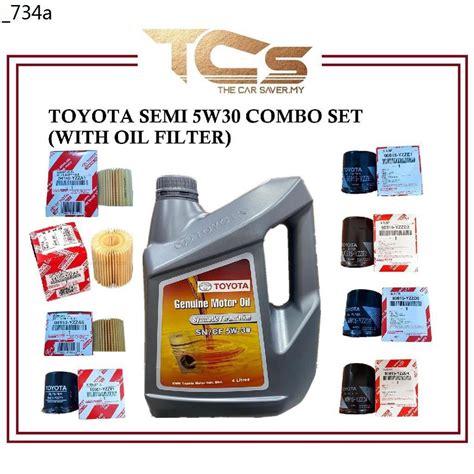 Ap Toyota Semi Synthetic Sn Cf W Engine Oil L Combo Set Shopee