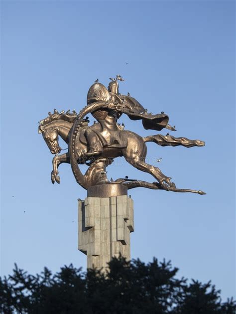 The Statue of Manas in Bishkek, Kyrgyzstan Editorial Photography ...