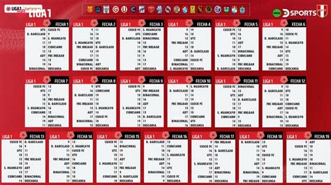 Liga 1 2023 Fixture Y Partidos Del Torneo Peruano Infobae