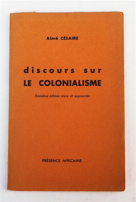 DISCOURS SUR LE COLONIALISME by CESAIRE Aimé Très bon Broché 1955