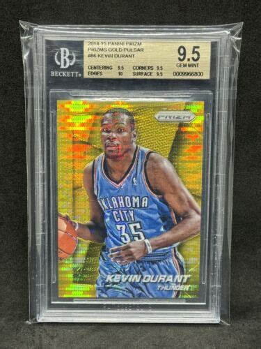 2014 15 Panini Kevin Durant 86 Prizm Gold Pulsar 10 BGS 9 5 Pop 2 SSP