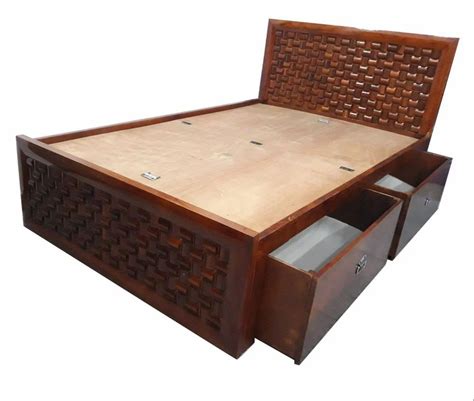 Teak Wood Wooden Brown Single Bed With Storage At Rs In Islampur