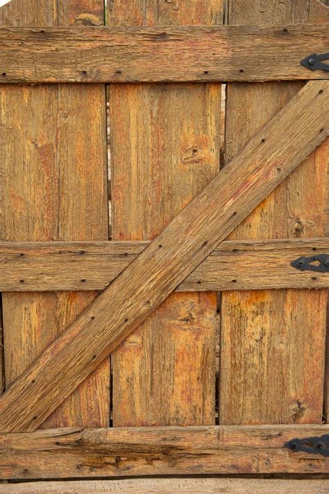 Old Wooden Gate with Black Hinges Stock Image - Image of vertical, weathered: 20291901