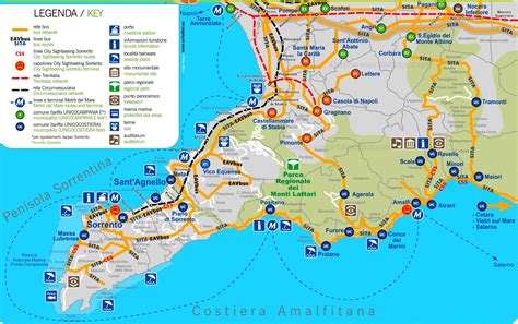 Turistico Costa Amalfitana Mapa | Mapa Mundi