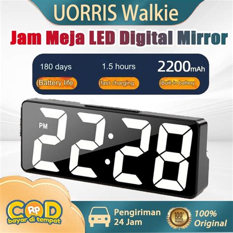 Jual Jam Meja Led Digital Mirror Alarm Jam Alarm Dinding Meja Digital