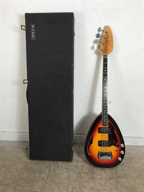 Rare 1968 Vox Teardrop Bass Guitar V284 Stinger Iv Made In Italy At