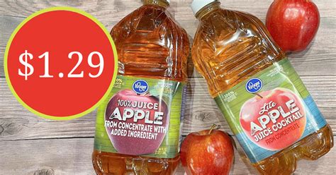 Kroger Brand Apple Juice Is Only 129 Right Now Kroger Krazy