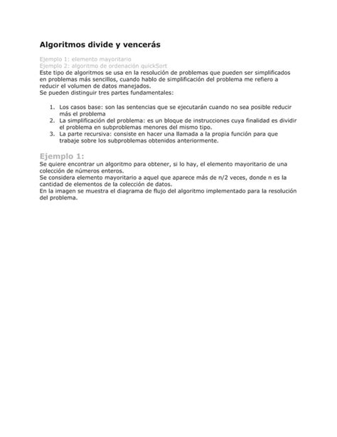 Algoritmos divide y vencerás PDF