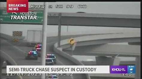 Video 18 Wheeler Leads Law Enforcement On Chase In Houston Area