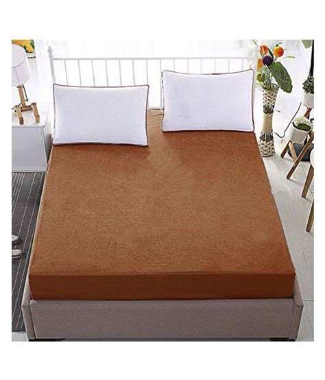 Homestore Yep Brown Cotton Mattress Protector 78 X 72 In Buy Homestore Yep Brown Cotton