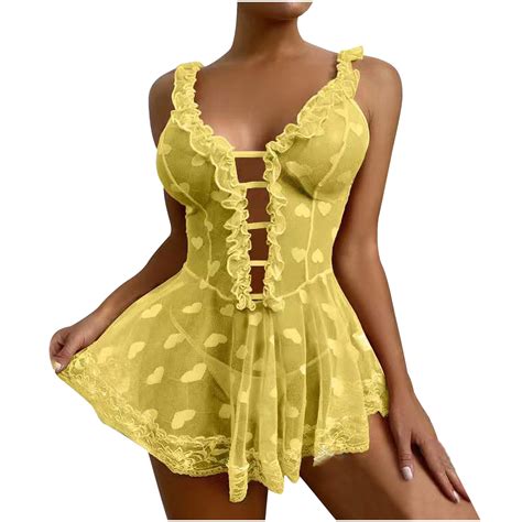 REORIAFEE Chemise Dress For Women Lingerie Nightgowns Babydolls Exotic