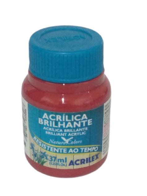 TINTA ACRÍLICA BRILHANTE VERMELHO ESCARLATE 508 ACRILEX Acrilex