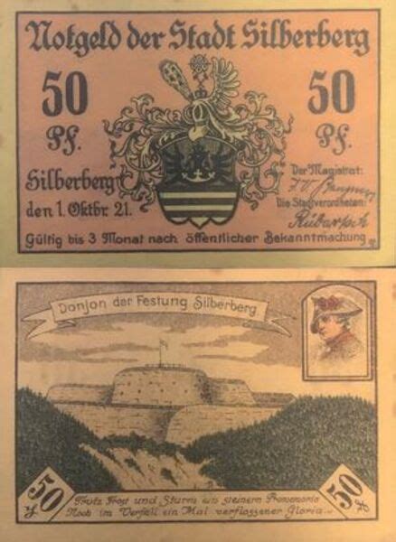 50 Pfennig Ville de Silberberg Basse Silésie Numista