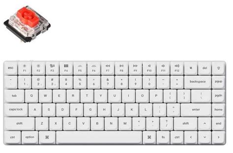 Безжична геймърска механична клавиатура Keychron K Pro White QMK VIA Hot Swappable Red Switch