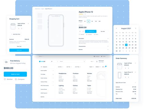 Wirekit E Commerce Wireframe Kit