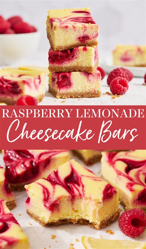 Raspberry Lemonade Cheesecake Bars