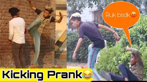 Prank On Strangers Kicking Prank Gone Funny😂 Youtube