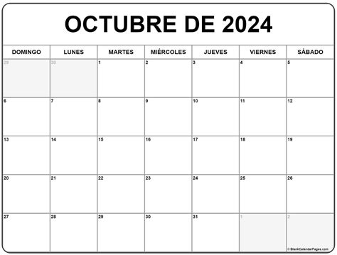 Octubre De Calendario Gratis Calendario Octubre