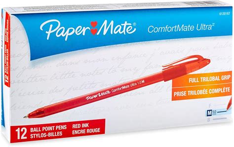 Paper Mate Comfortmate Pen Stick Stick Ball Point Pen Red Barrel