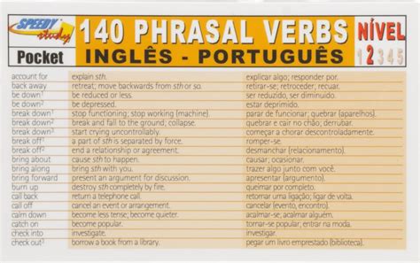 140 Phrasal Verbs Ingles Português Nivel 2 9785890891426 Amazon