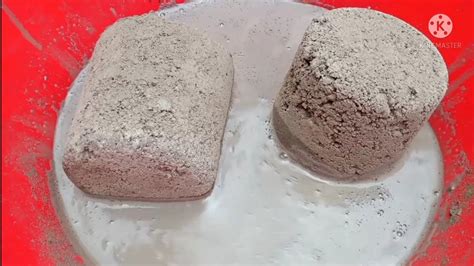 ASMR Sand Cement Heavy Cylinders Dipping Crumbling In2 Water