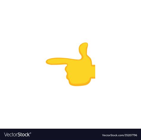 Index finger pointing left emoji gesture Vector Image