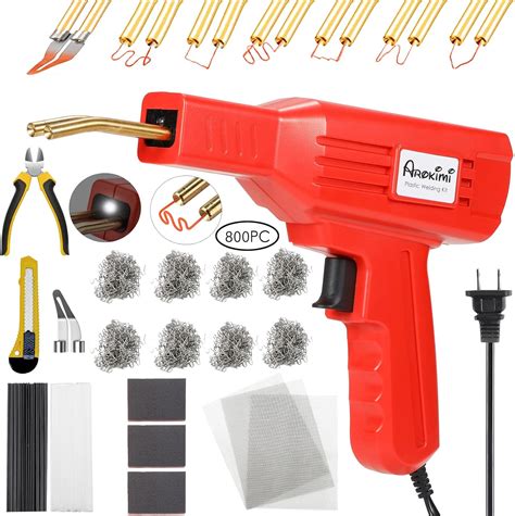 W Plastic Welder Kit Automotive Hot Staple Plastic Repair Kit Car Bumper Flat Outside Corner