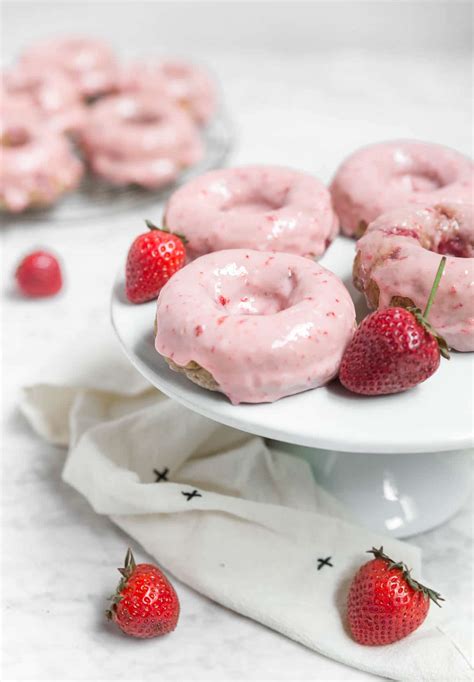 Gluten Free Baked Strawberry Donuts Dairy Free And Vegan