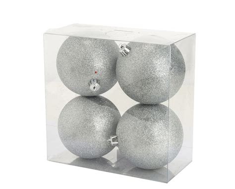 Cosy Home Kerstballen Zilver Glitter 4 Stuks Kopen Cookinglife