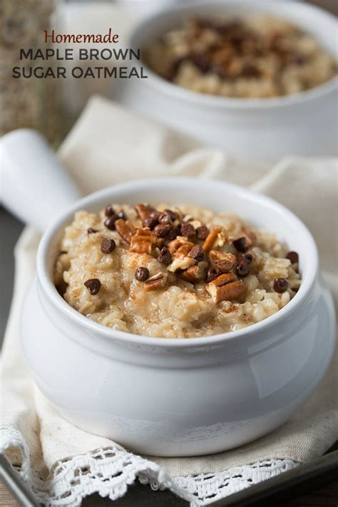 Homemade Maple Brown Sugar Oatmeal This Gal Cooks