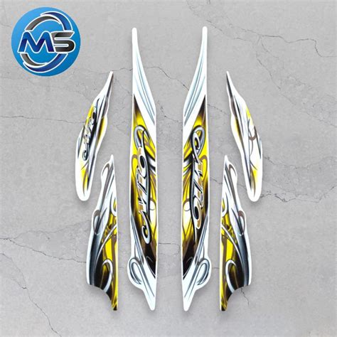 Jual Stiker Striping Motor Mio Smile Putih Sticker Lis Body